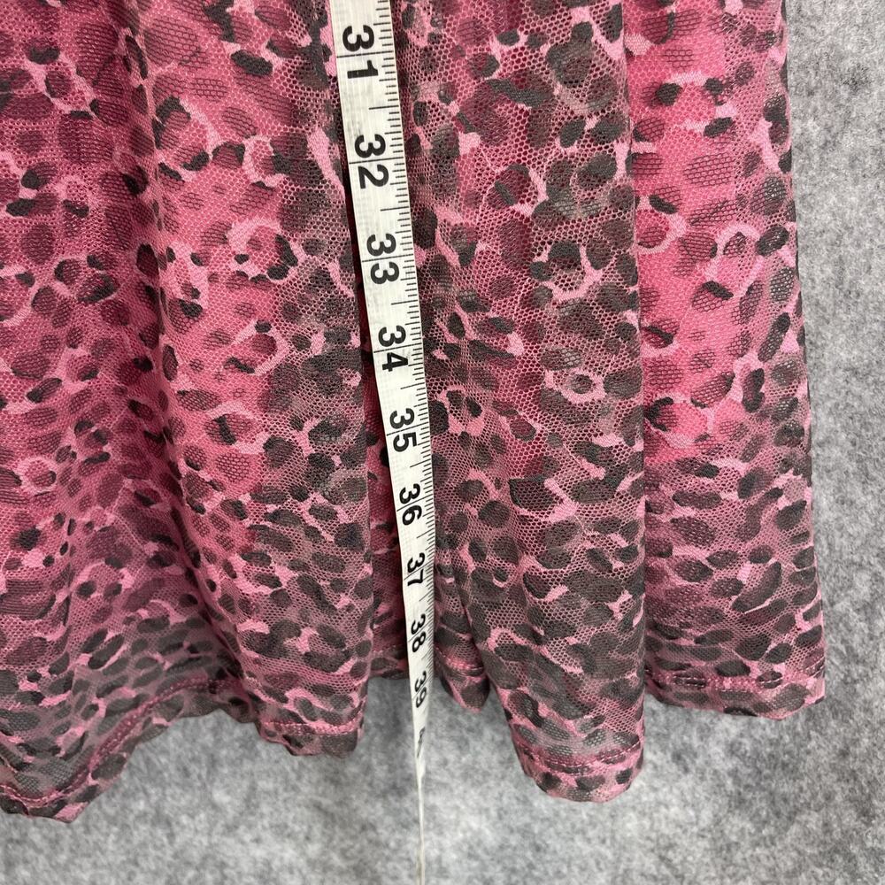 Torrid Betsey Johnson Skater Dress Womens 12‎ Black Pink Mesh Tulle Leopard NEW - Picture 11 of 16